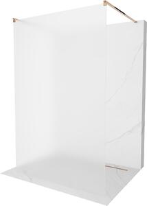 Mexen Kioto ścianka prysznicowa wolnostojąca 110 x 200 cm, szron 8 mm, różowe złoto - 800-110-002-60-30