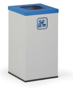 Wewnętrzny kosz do segregacji śmieci, 50 l, uchwyt na worek, szary/niebieski