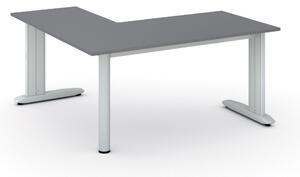 Narożne biurko PRIMO FLEXIBLE, 160x160 cm, grafit