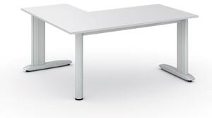 Narożne biurko PRIMO FLEXIBLE, 160x140 cm, biały