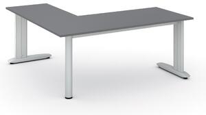 Narożne biurko PRIMO FLEXIBLE, 180x180 cm, grafit