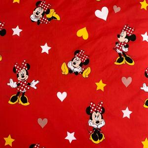 Jerry Fabrics Dziecięca pościel bawełniana Minnie Red heart, 140 x 200 cm, 70 x 90 cm
