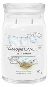 Yankee Candle świeczka zapachowa Signature w szkle duża Clean Cotton, 567 g