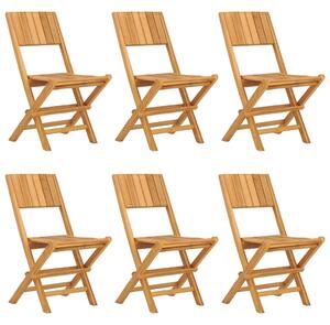 Składane krzesła ogrodowe, 6 szt., 47x61x90 cm, drewno tekowe