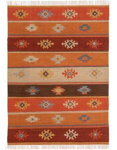 Ręcznie tkany dywan z wełny z frędzlami Zohra