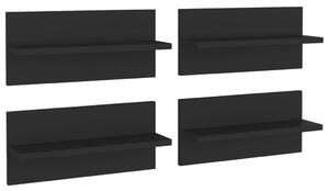 Półki ścienne, 4 szt., czarne, 40x11,5x18 cm, płyta wiórowa