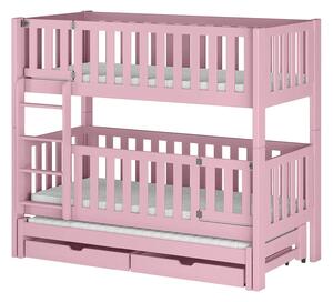 AGATA 80x180 różowe łóżko piętrowe Lano Meble