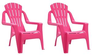Różowy komplet dwóch krzeseł ogrodowych - Laromi