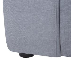 Retro sofa 2-osobowa tapicerowana niskie oparcie z poduszkami jasnoszara Rauma Beliani