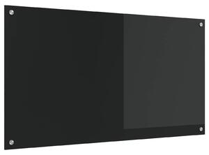 Panel kuchenny Czarny 110 x 60 cm szkło hartowane