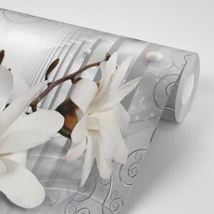 Tapeta magnolia z abstrakcyjnym tłem