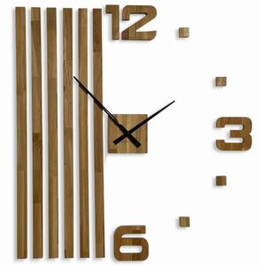 Drewniany zegar ścienny dębowy LAMELE 100cm