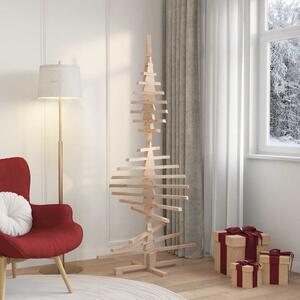 | Drewniana choinka | z podstawą Brązowy 180 cm Lite drewno sosnowe