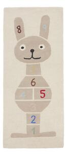 Dziecięcy dywan do zabawy z mieszanki wełny tkany ręcznie 75x180 cm Rabbit Hopscotch – OYOY Mini