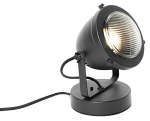 Industrialna lampa stołowa czarna 18 cm - Emado Oswietlenie wewnetrzne