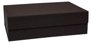 Ciemnobrązowy kartonowy pojemnik z pokrywką 45x33x15 cm Hako – OYOY Living Design