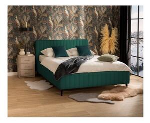 Rama łóżka tapicerowanego zielonego MAGGIE 160x200 cm