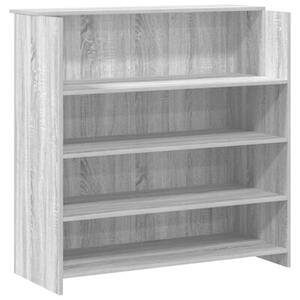 Biurko recepcyjne szare sonoma 180x50x103,5 cm drewno klejone