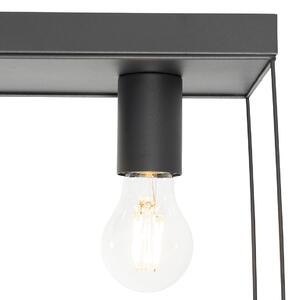 Minimalistyczna lampa sufitowa czarna 2 światła - Kodi Oswietlenie wewnetrzne