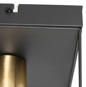 Minimalistyczna lampa sufitowa czarna ze złotem - Kodi Oswietlenie wewnetrzne
