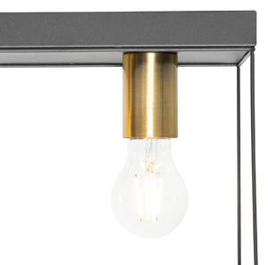 Minimalistyczna lampa sufitowa czarna ze złotym 2-światłem - Kodi Oswietlenie wewnetrzne