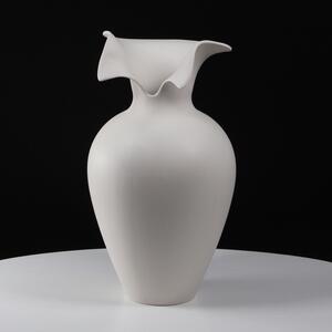 Zestaw Białych Dekoracyjnych Wazonów Ceramicznych - Kolekcja Paris i Roma