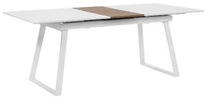 Stół rozkładany nowoczesny biały 160 x 90 cm do jadalni do kuchni Kaluna Beliani