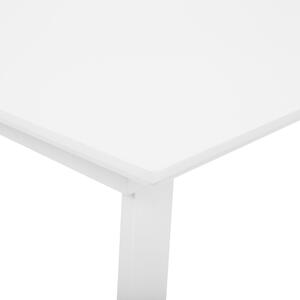 Stół rozkładany nowoczesny biały 160 x 90 cm do jadalni do kuchni Kaluna Beliani