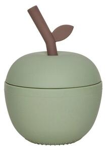 Zielony silikonowy kubek dla dzieci Apple – OYOY Mini