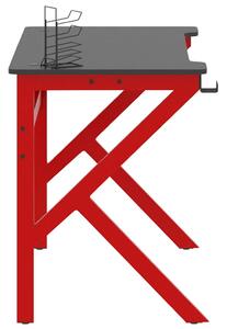 Czerwono-czarne biurko dla graczy z uchwytami - Higo