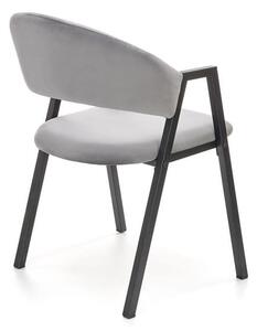 Modernistyczne krzesło tapicerowane popiel | Umeblowana.com