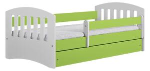 Łóżko dziecięce z szufladą i materacem Pinokio 2X 80x140 - zielone