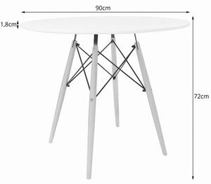 Biały nowoczesny stół do kuchni i salonu - Emodi 5X