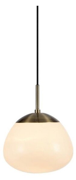 Biała/w kolorze mosiądzu szklana lampa wisząca ø 25 cm Rise – Markslöjd