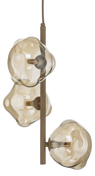 Lampa wisząca Lava TK Lighting, możliwość ściemniania, kremowy / amber, salon / jadalnia, szkło, nowoczesny