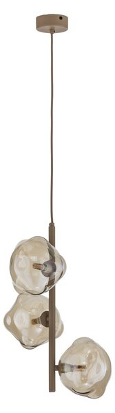 Lampa wisząca Lava TK Lighting, możliwość ściemniania, kremowy / amber, salon / jadalnia, szkło, nowoczesny