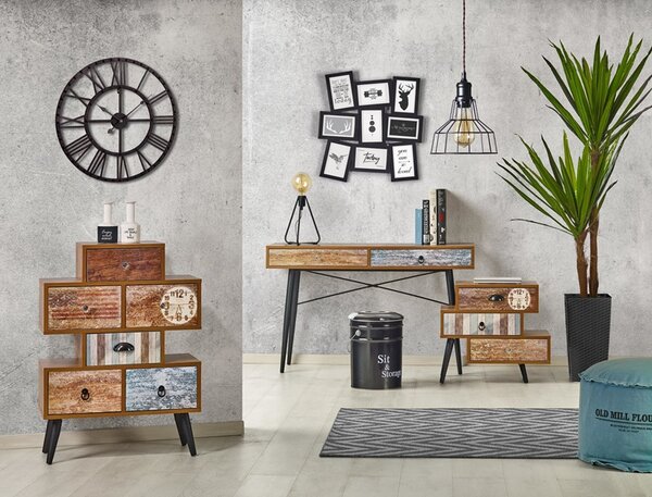 Szafka nocna z szufladami w style retro | Umeblowana.com