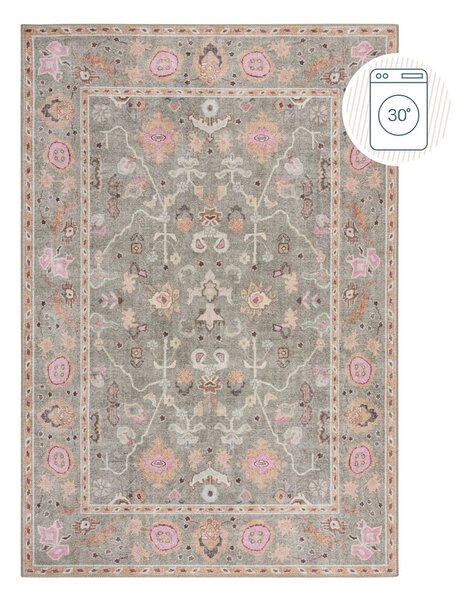 Jasnozielony dywan odpowiedni do prania 115x170 cm Una Floral – Flair Rugs
