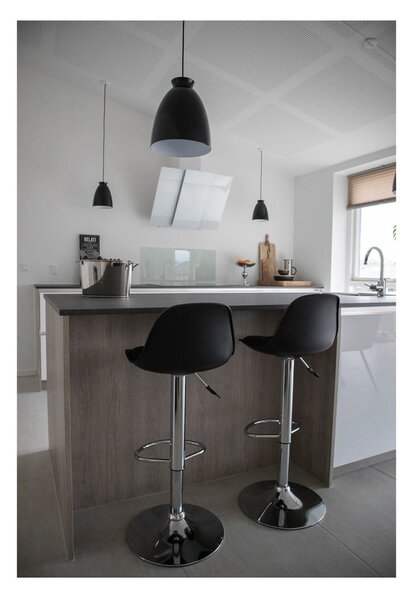 Czarne hokery obrotowe zestaw 2 szt. 82 cm Trondheim – House Nordic