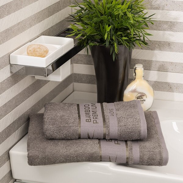 4Home Bamboo Premium ręcznik szary, 50 x 100 cm, 2 szt