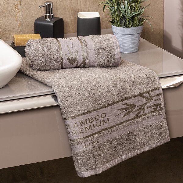 4Home Bamboo Premium ręcznik szary, 50 x 100 cm, 2 szt