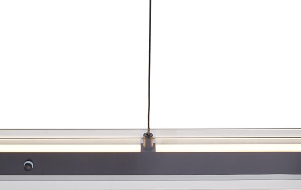 Nowoczesna lampa wisząca czarna ze szkłem dymnym z LED Easylift - Catch