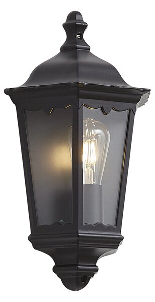 Klasyczny kinkiet zewnętrzny czarny IP44 - Havana Half