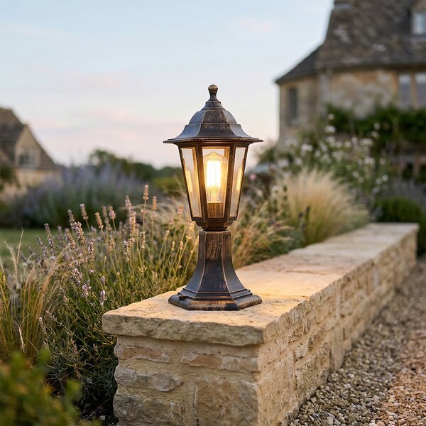 Lampa zewnętrzna antyczne złoto 42 cm IP44 - New Haven