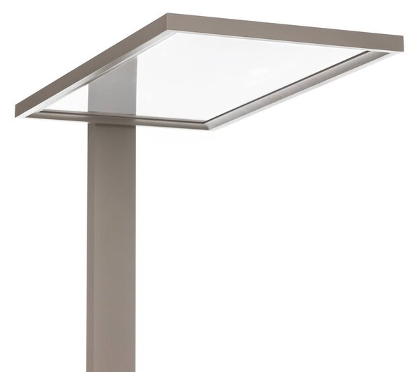 Lampa stojąca Taronis PRIOS, możliwość ściemniania, aluminiowy / szary / cynkowy, biuro, aluminium, nowoczesny