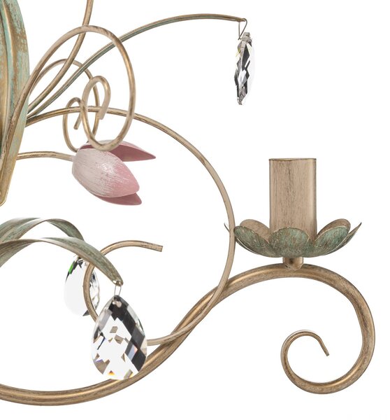Żyrandol Florina Luminex, możliwość ściemniania, salon / jadalnia, metal, florentyński