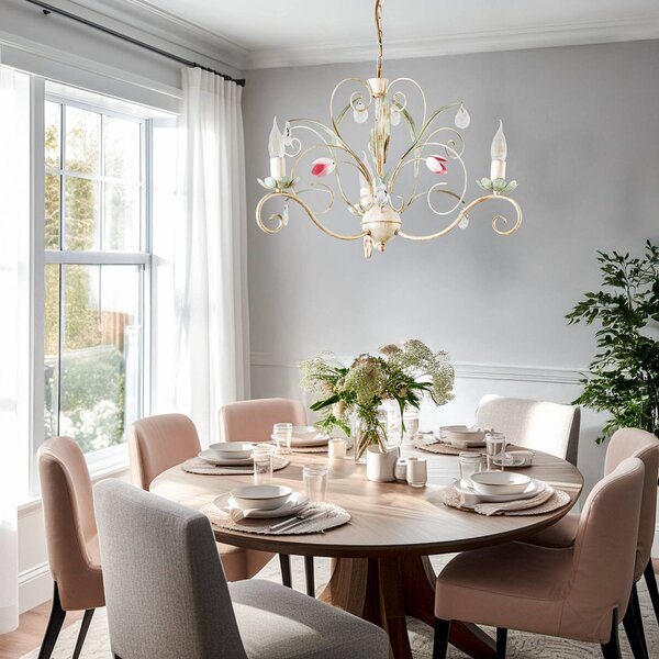 Żyrandol Florina Luminex, możliwość ściemniania, salon / jadalnia, metal, florentyński