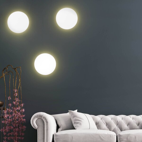 Kinkiet Lunia New TK Lighting, możliwość ściemniania, biały / opal, salon / jadalnia, metal