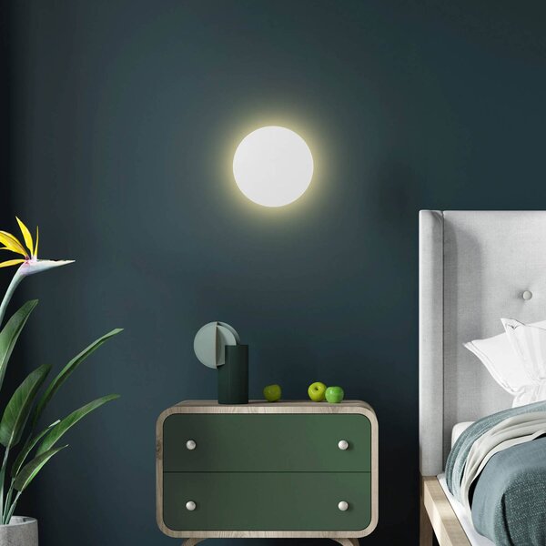 Kinkiet Lunia New TK Lighting, możliwość ściemniania, biały / opal, salon / jadalnia, metal