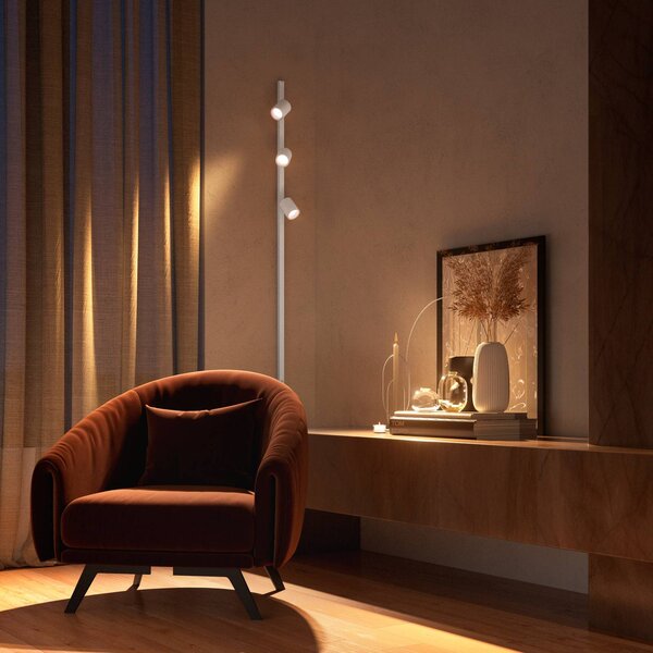 Philips Hue Perifo system szynowy 4x spoty białe Perifo, możliwość ściemniania, biały / opal, biuro, metal, nowoczesny